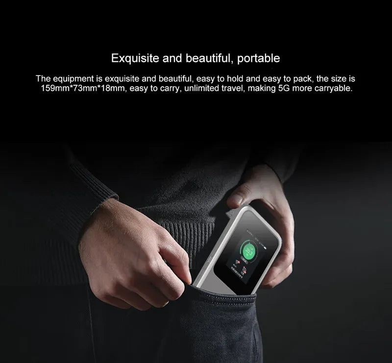 ZTE MU5120 5G Portable WiFi U50 Pro 10000mah 27W Fast Charge WiFi 6 3600Mbps Mobile Hotspot 5G Router Sim Card Slot